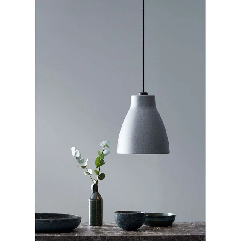 Gong Lampada a Sospensione Ø250 Calcestruzzo/Nero - Belid | Acquista online