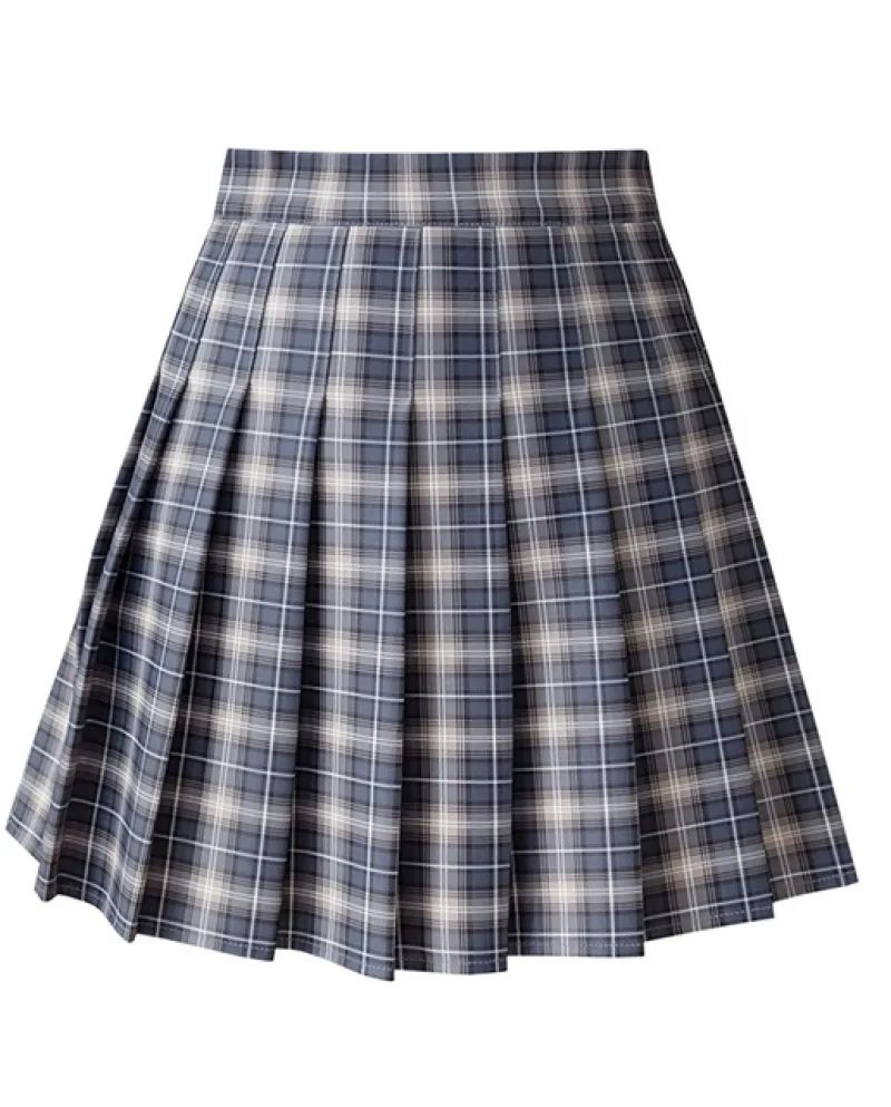 Gonna a pieghe Zoki Moda donna Vita alta Minigonna scozzese estiva Scuola di danza Moda Dolce A Line Mujer Faldas S