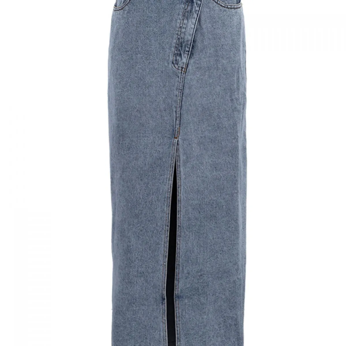 Gonne vintage allentate e chic Clacive per le donne Gonna lunga elegante da donna a vita alta da ufficio Gonna lunga in denim bl