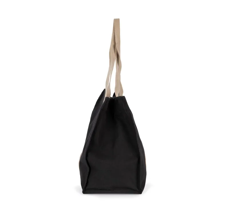 Grande shopping bag riciclata a soffietto