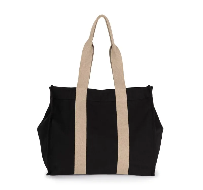 Grande shopping bag riciclata a soffietto
