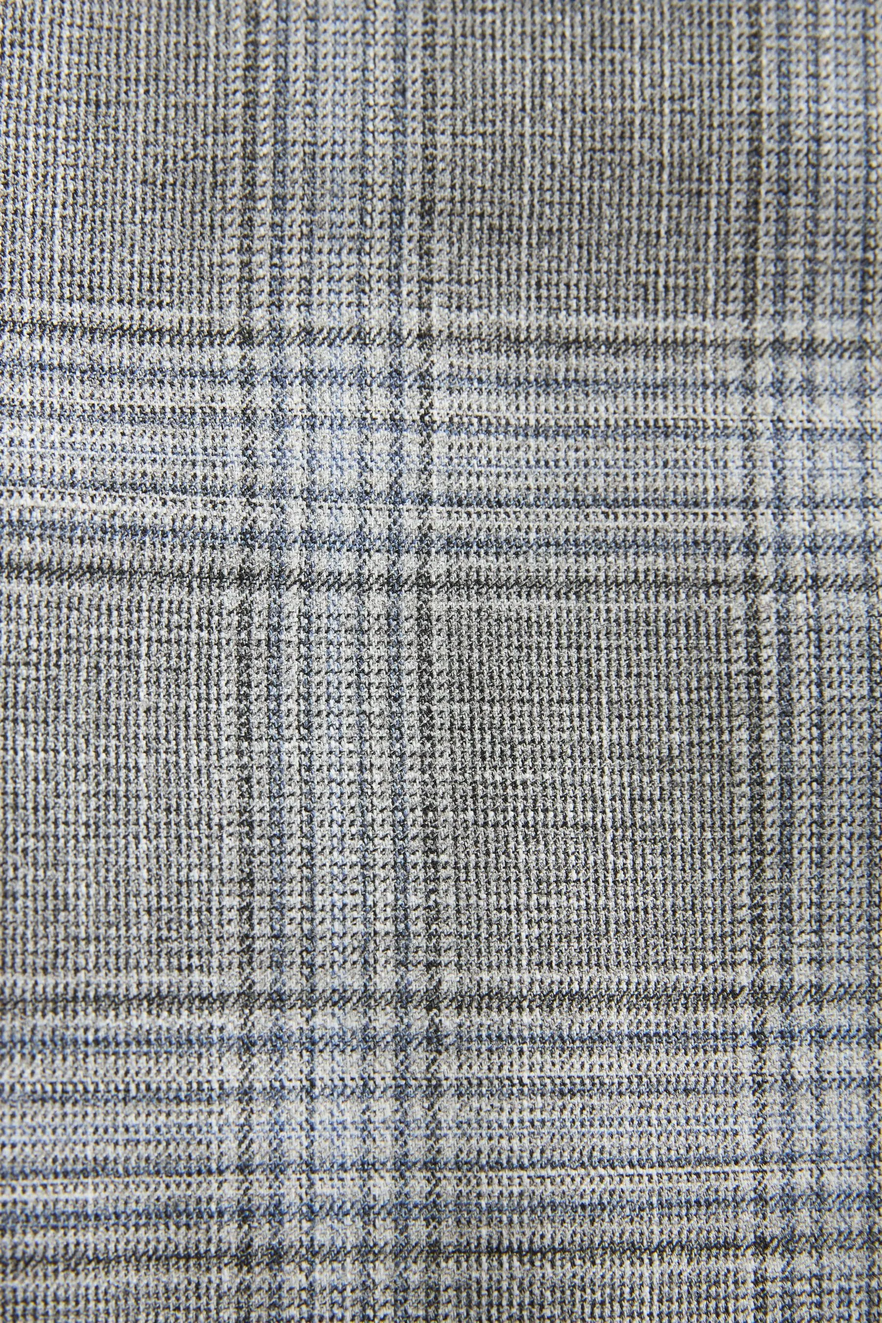 Grigio chiaro  - Vestibilità attillata / Slim A quadri Pantaloni da completo
