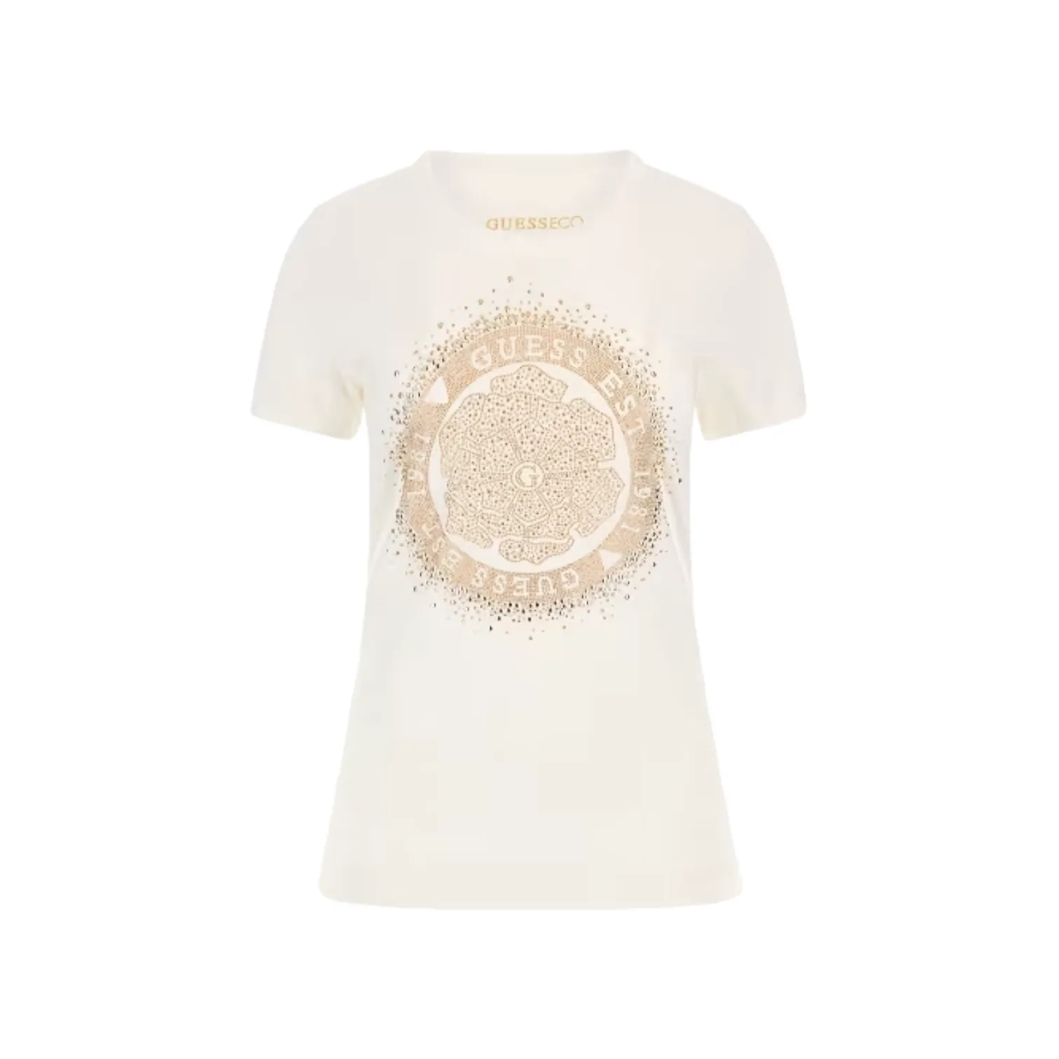 Guess T-shirt maniche corte logo frontale donna