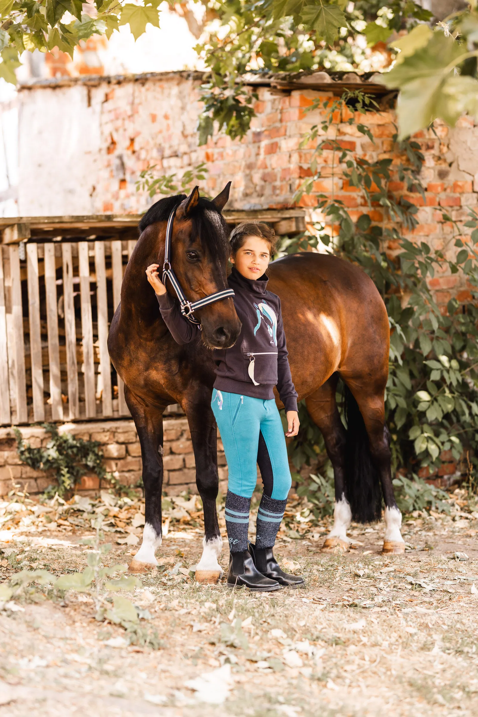 Horze Felina Pantaloni da equitazione in cotone per bambini