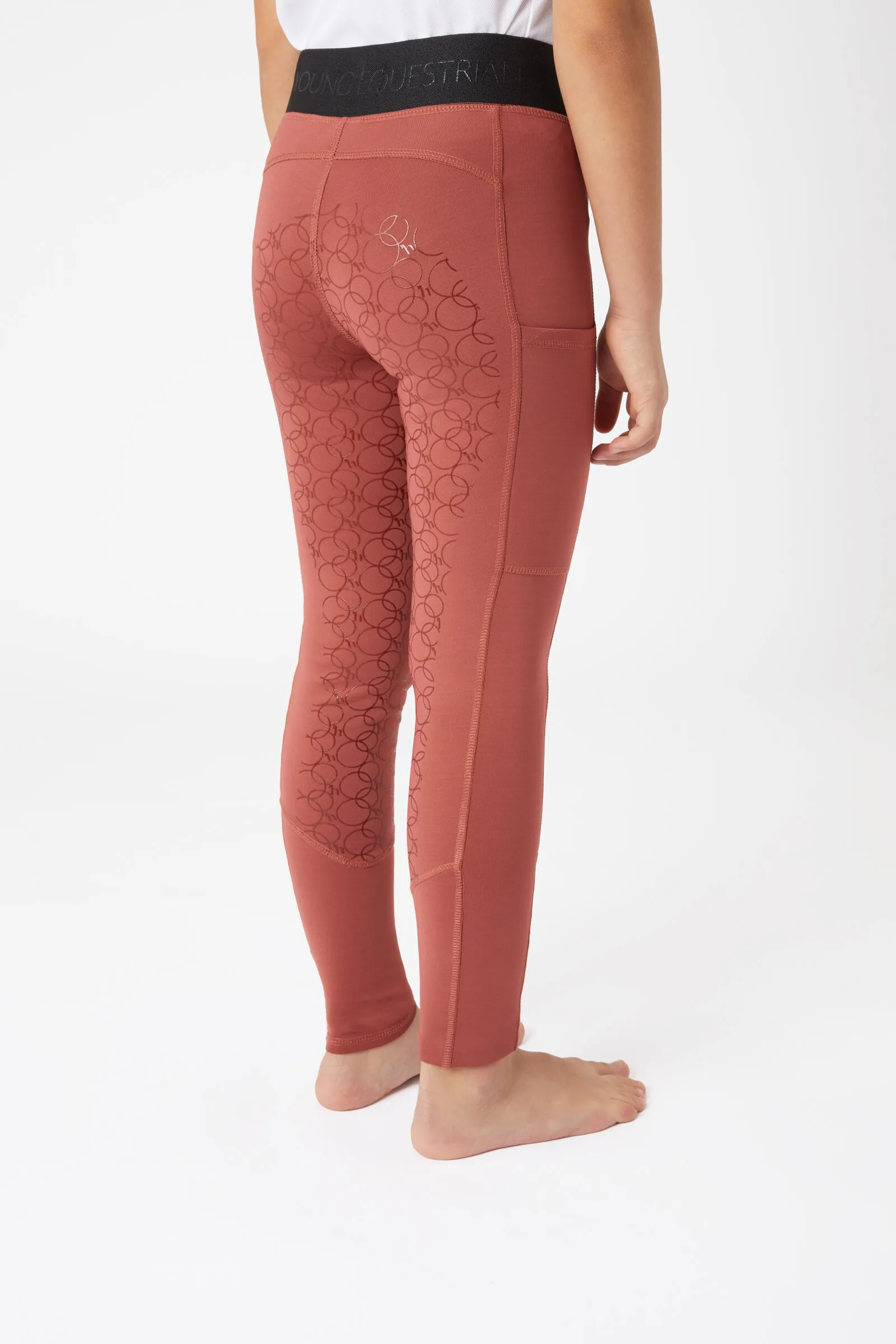 Horze Leighton Leggins da equitazione Teens con full grip in silicone e calda fodera