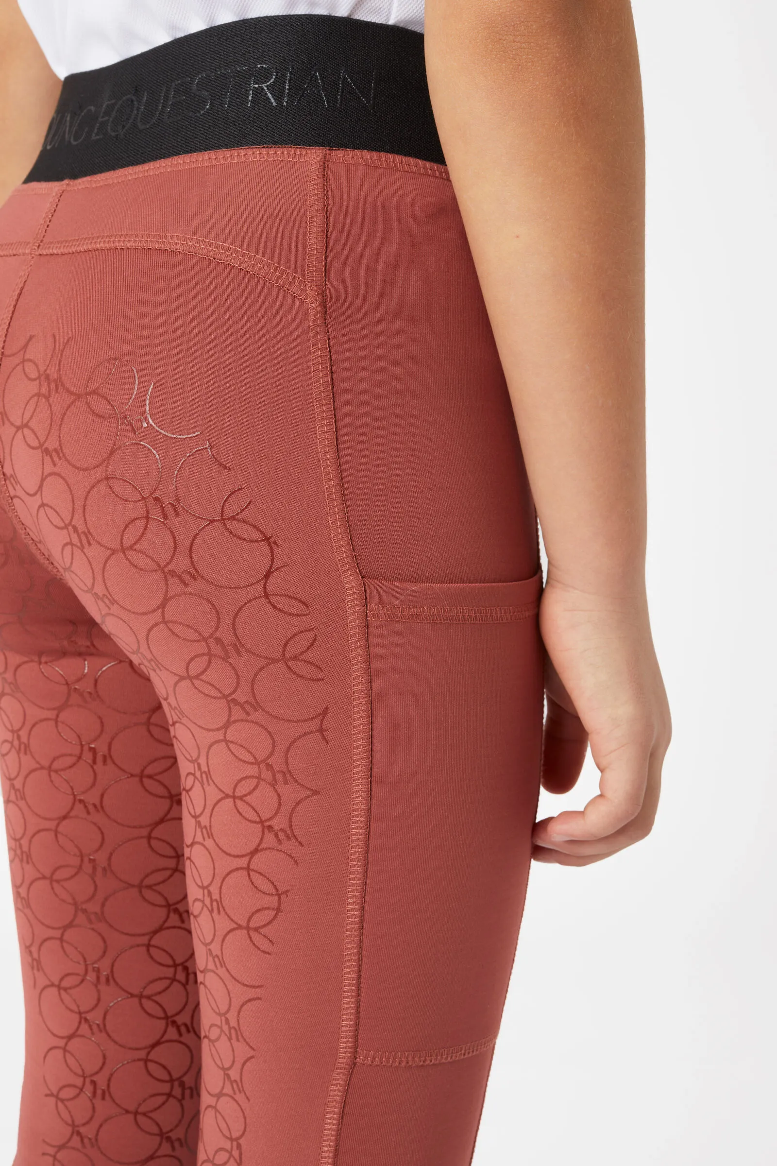 Horze Leighton Leggins da equitazione Teens con full grip in silicone e calda fodera