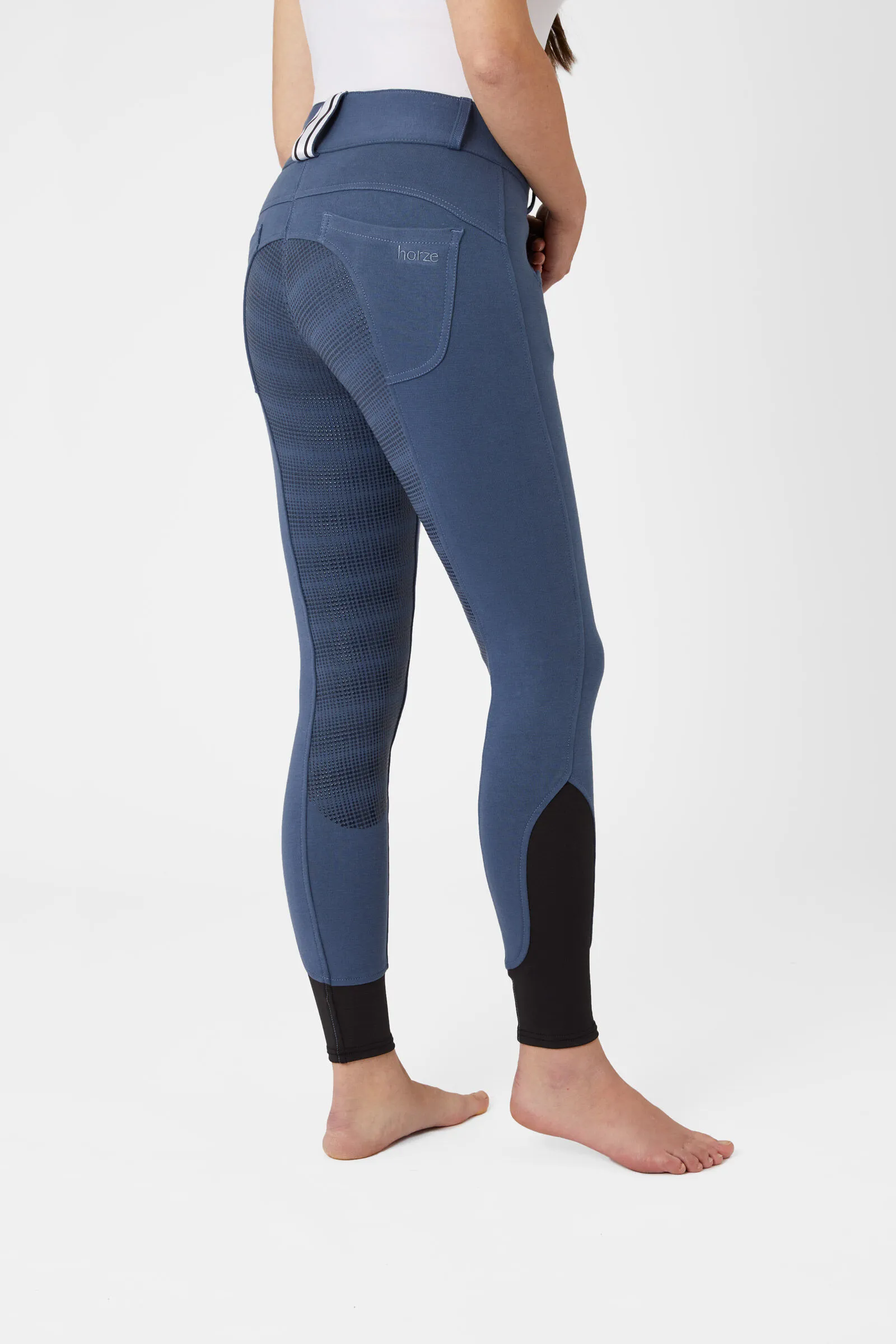 Horze Pantaloni da equitazione per donna, con full seat e passanti per cintura