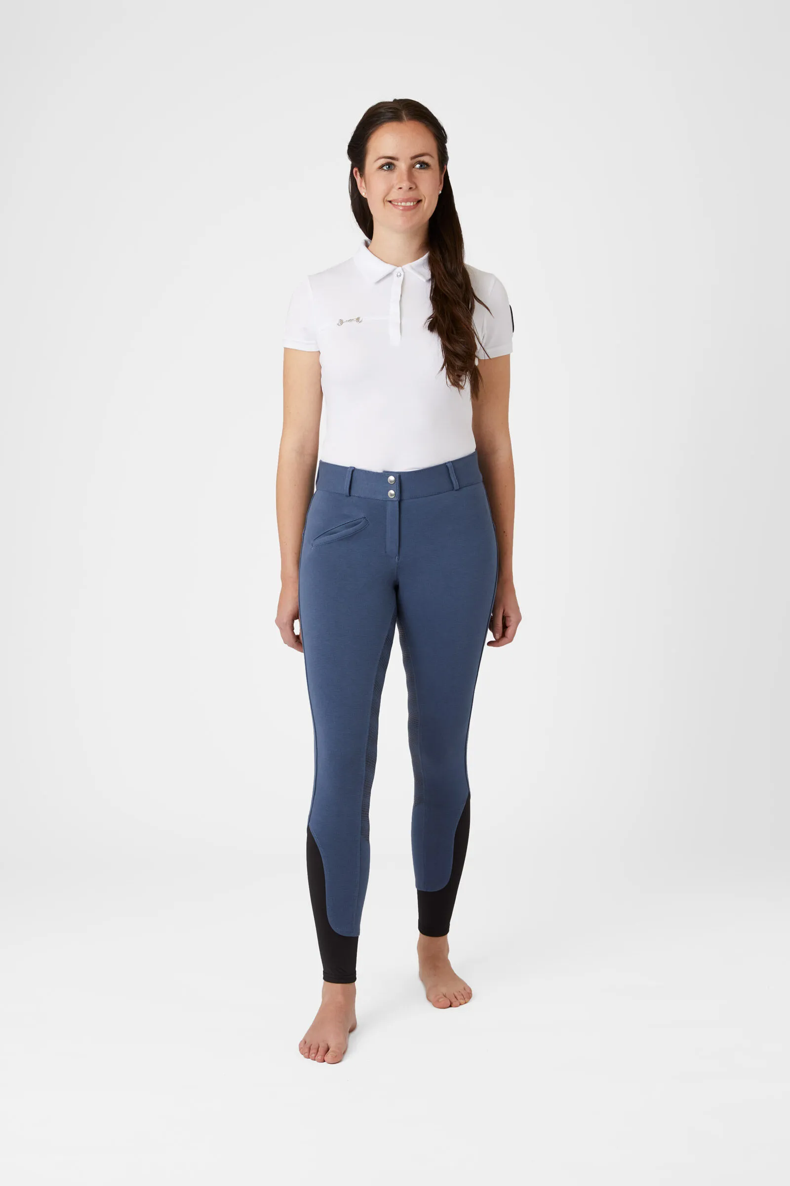 Horze Pantaloni da equitazione per donna, con full seat e passanti per cintura