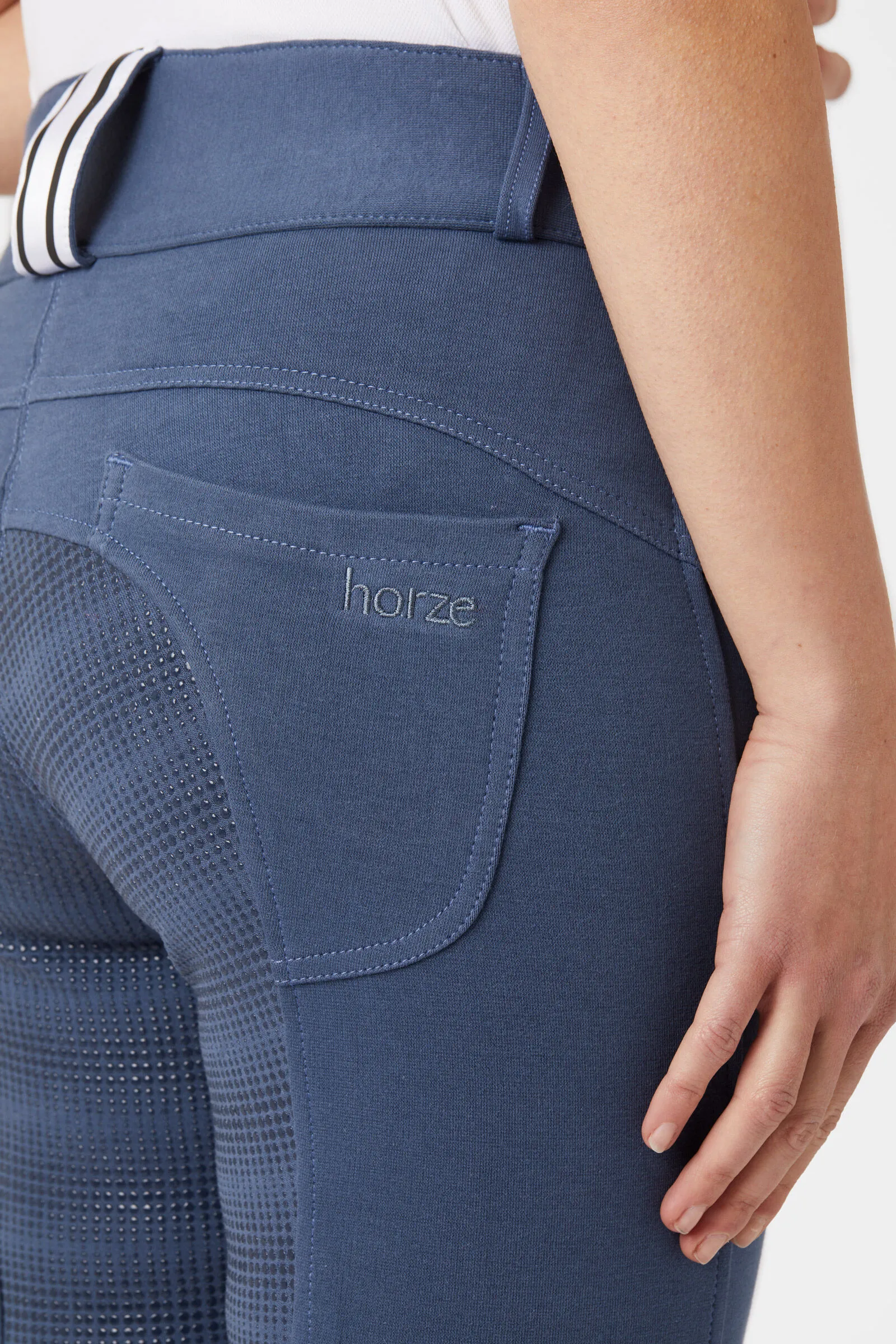 Horze Pantaloni da equitazione per donna, con full seat e passanti per cintura