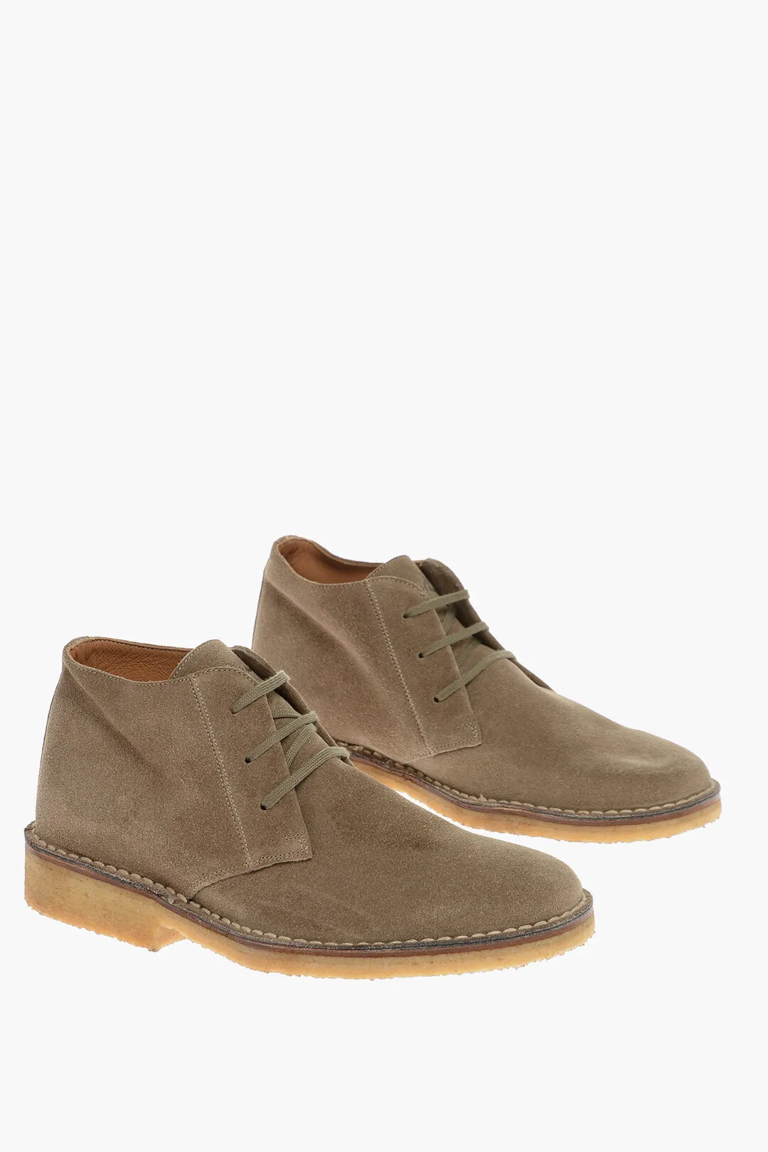 ID Polacchine in Suede con Suola in Gomma