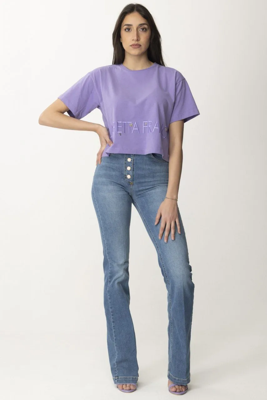 Jeans a zampa con bottoniera Blue vintage