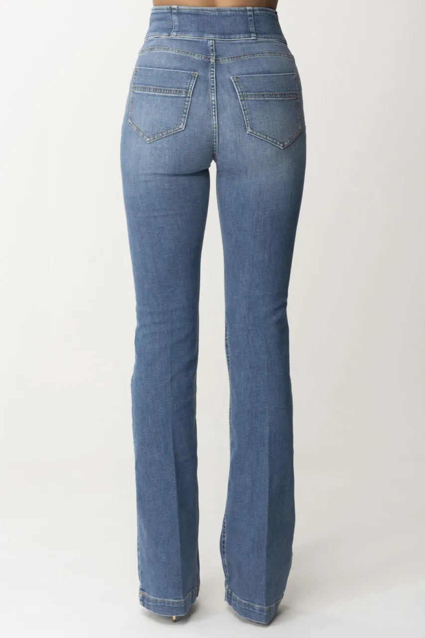 Jeans a zampa con bottoniera Blue vintage
