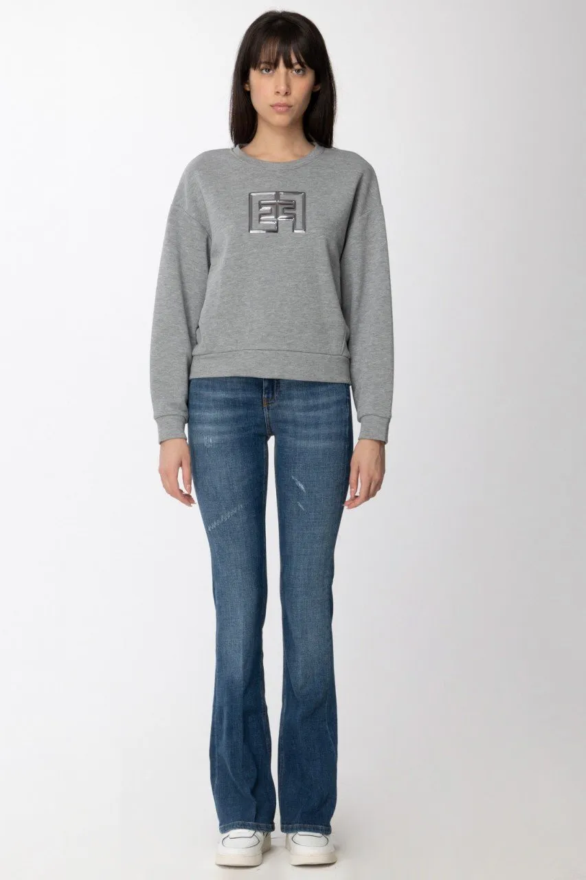 Jeans Flora a zampa BLU-ZAFFIRO STELLA