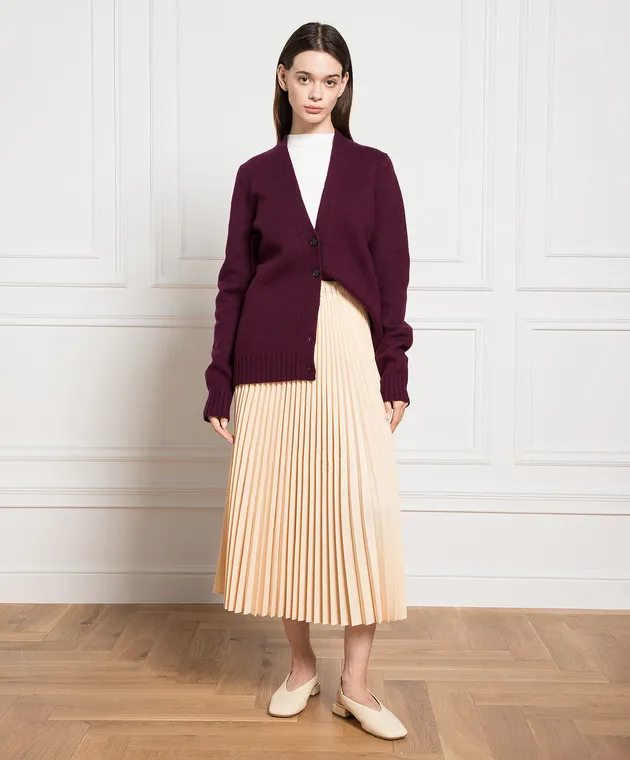 Jil Sander Gonna a pieghe beige J04MA0003J40014