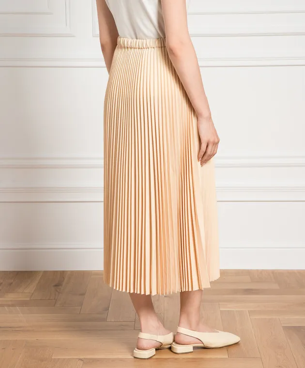 Jil Sander Gonna a pieghe beige J04MA0003J40014