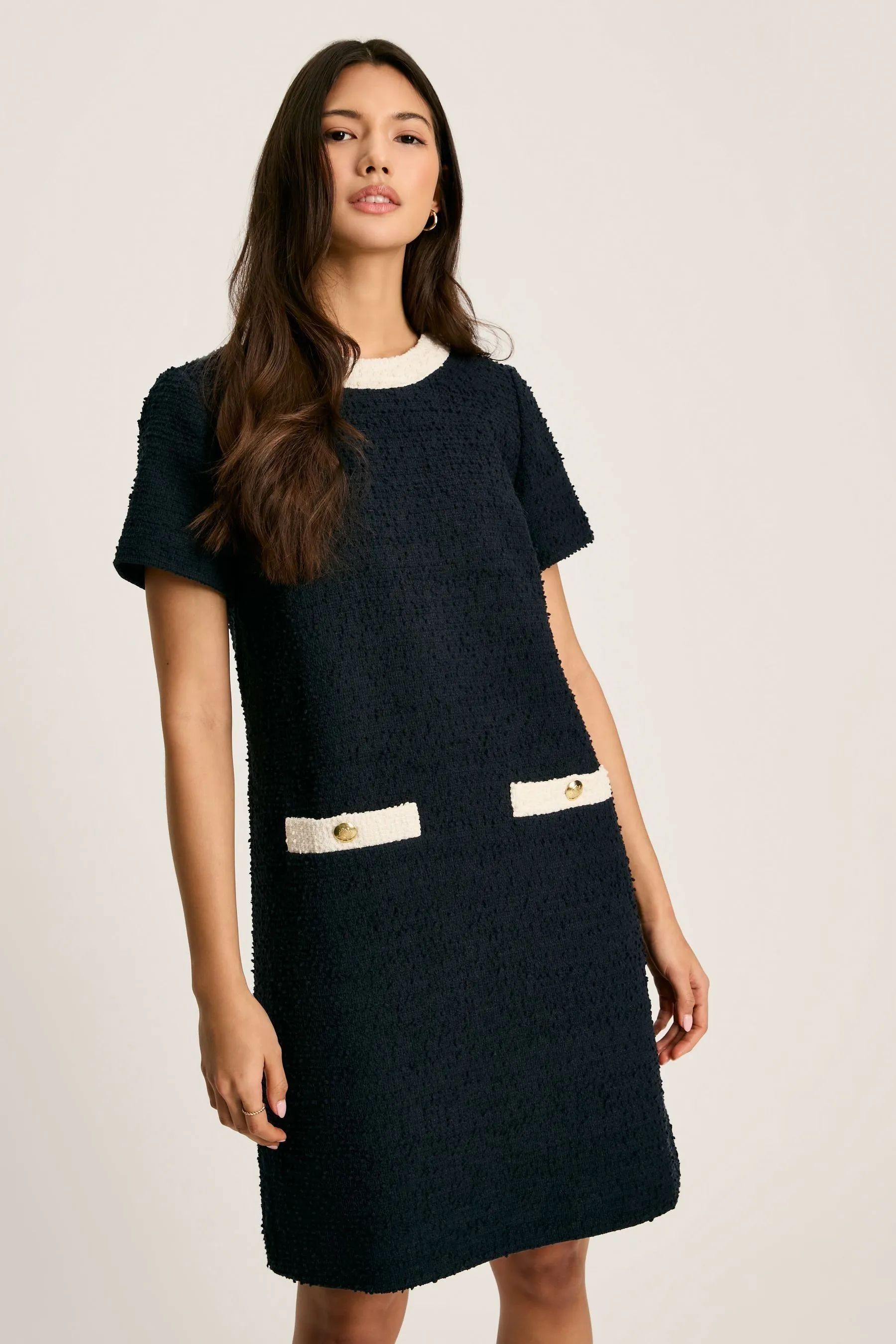 Joules - Celeste - Abito corto in bouclé