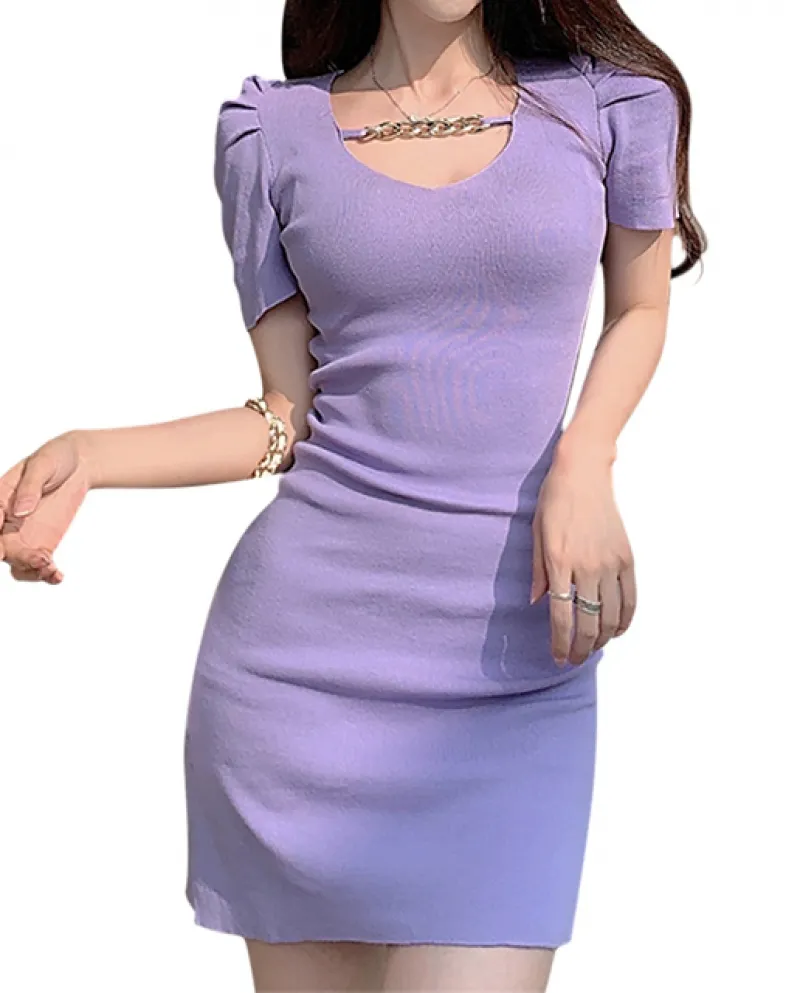 Kayotuas Vestito a tubino da donna Summer Knitting Holiday Leisure Borsa da giorno Hip Beach Boho Bodycon attillato Slim elegant