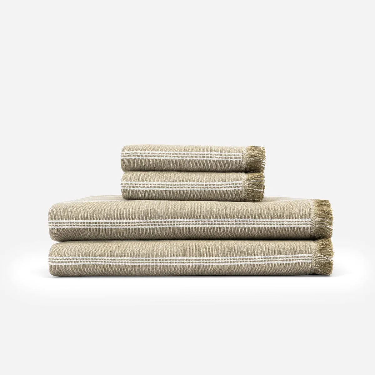 KOKO BATH HAND TOWEL - OLIVE