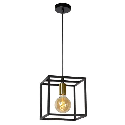 Lampada a sospensione Ruben, nero, metallo, a 1 luce
