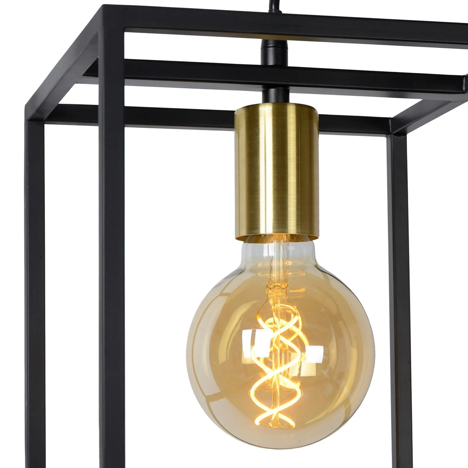 Lampada a sospensione Ruben, nero, metallo, a 1 luce