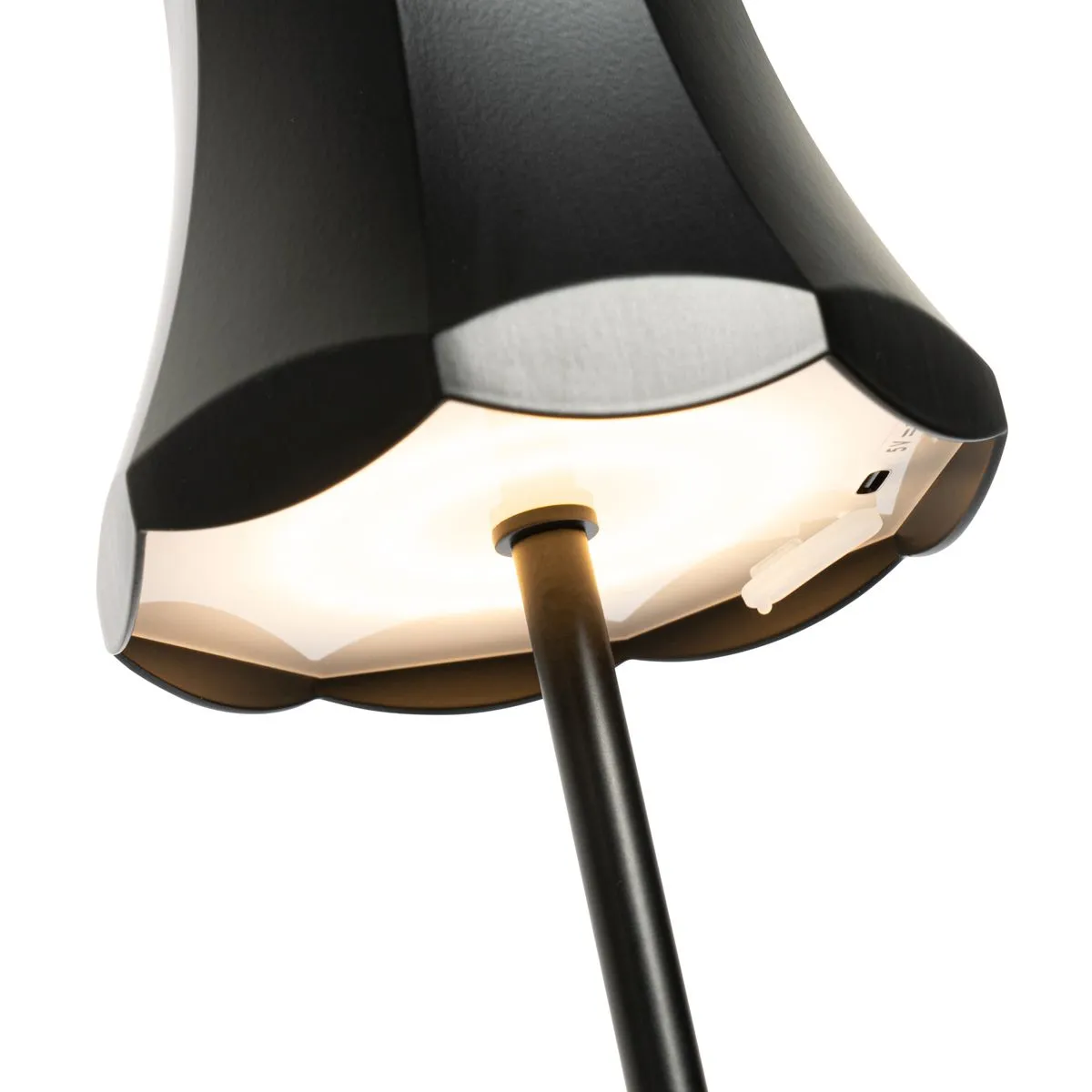 Lampada da tavolo retrò ricaricabile IP44 nera - Granny