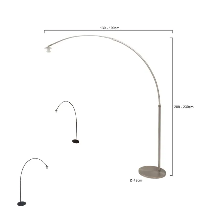 Lampada da terra Steinhauer Gramineus Nero, 1-Luce