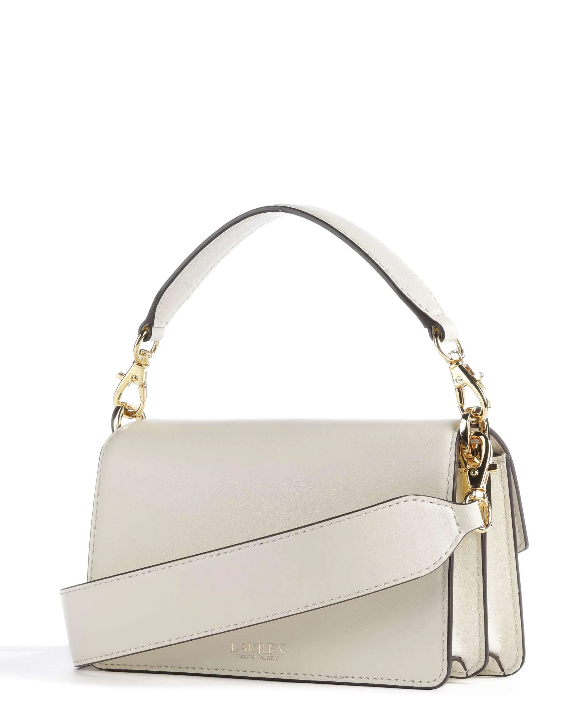  Lauren Ralph Lauren Tayler 19 Borsa a tracolla pelle di vacchetta finemente grana avorio  