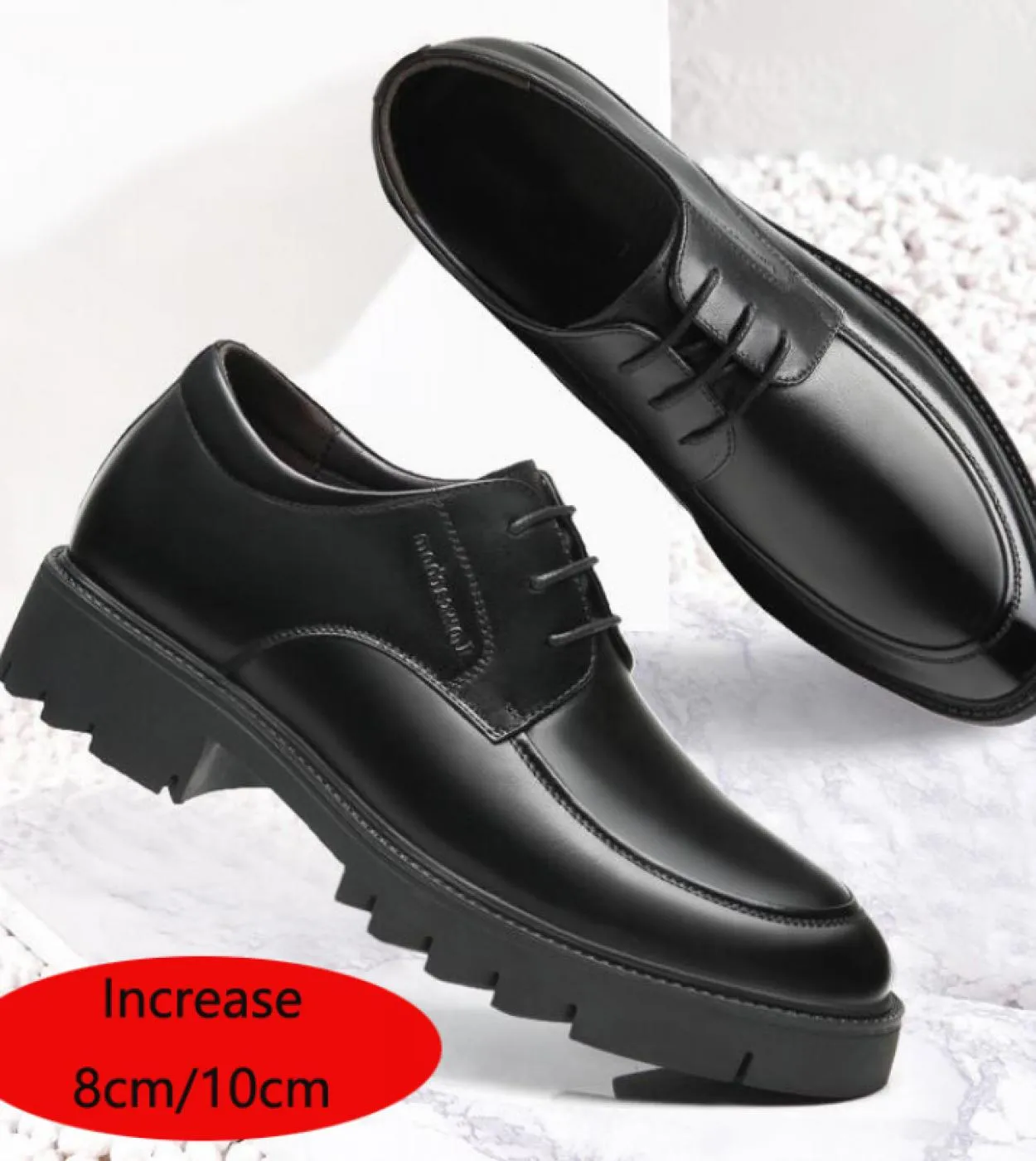 Le scarpe eleganti da uomo rendono le scarpe eleganti da uomo più alte Scarpe eleganti da uomo Suole spesse 8 cm