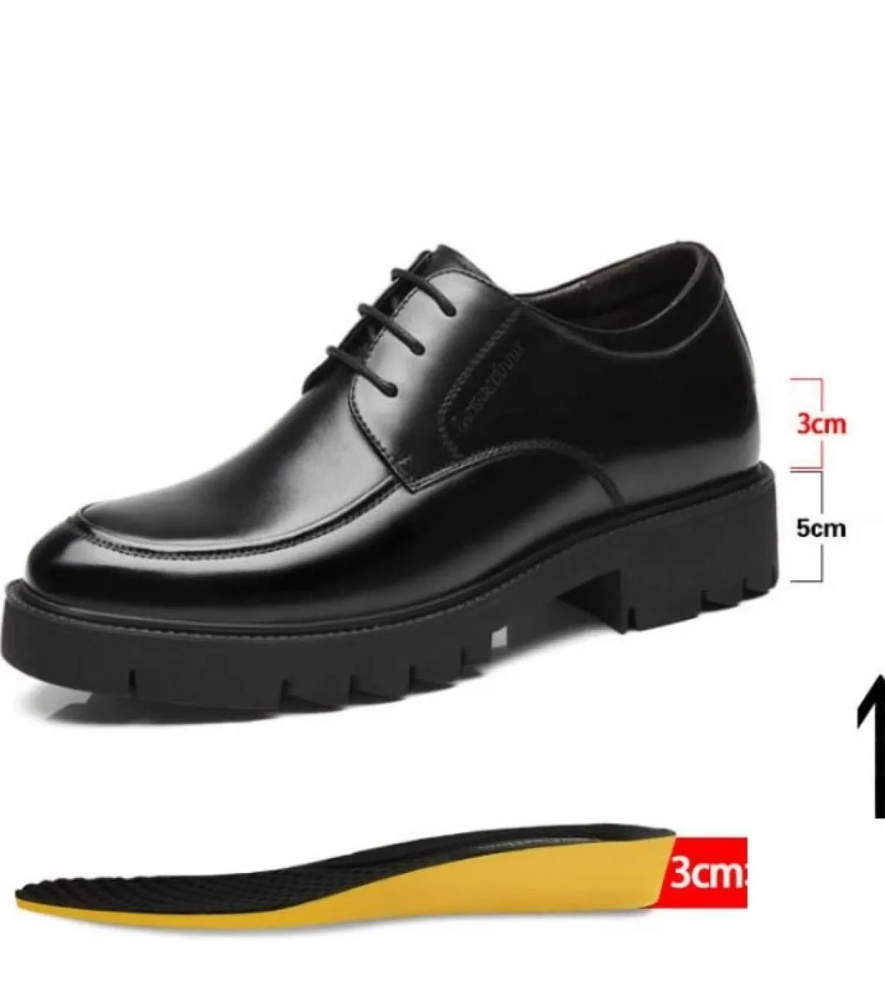 Le scarpe eleganti da uomo rendono le scarpe eleganti da uomo più alte Scarpe eleganti da uomo Suole spesse 8 cm