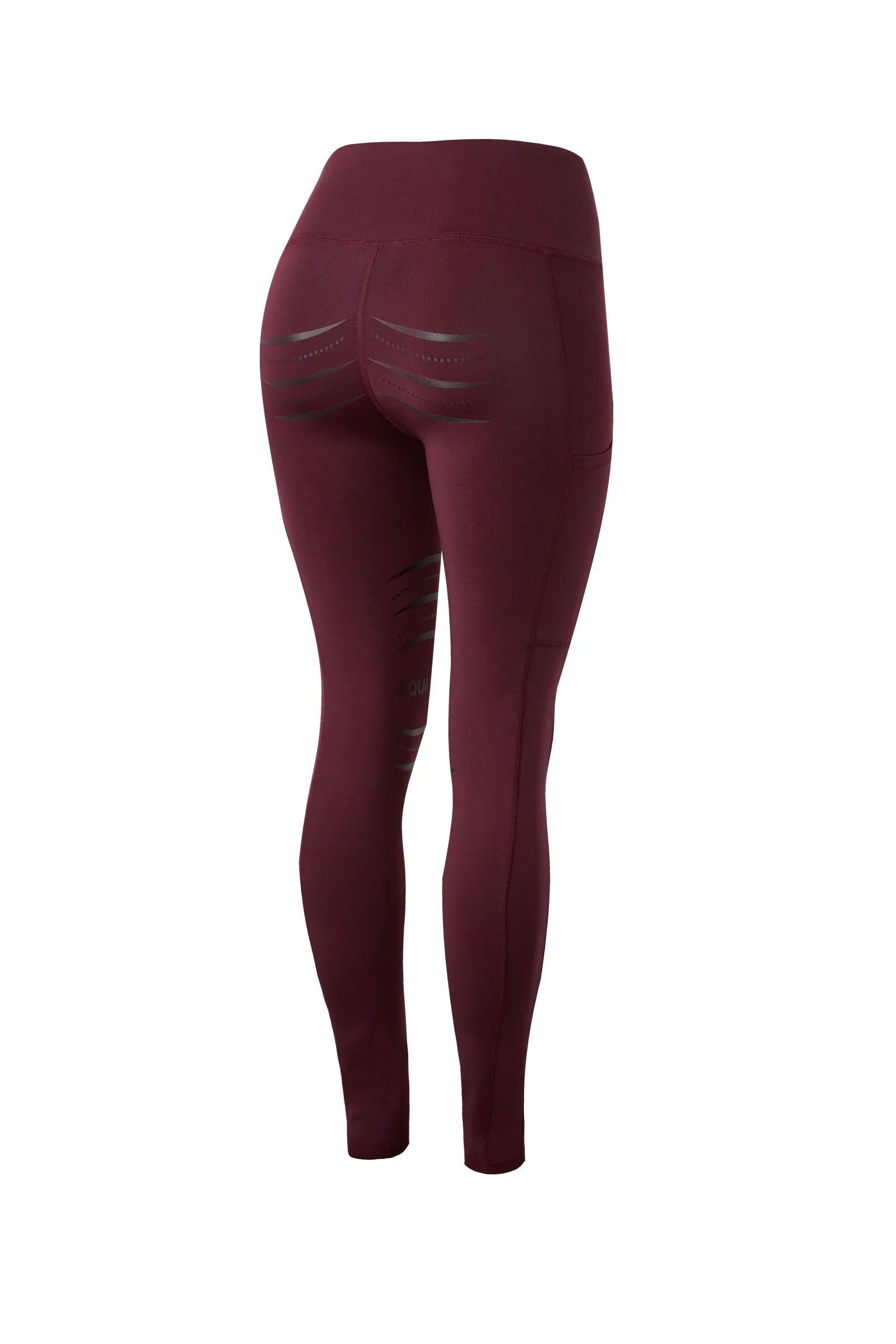 Leggins da equitazione con full seat in silicone e tasche per telefono da donna