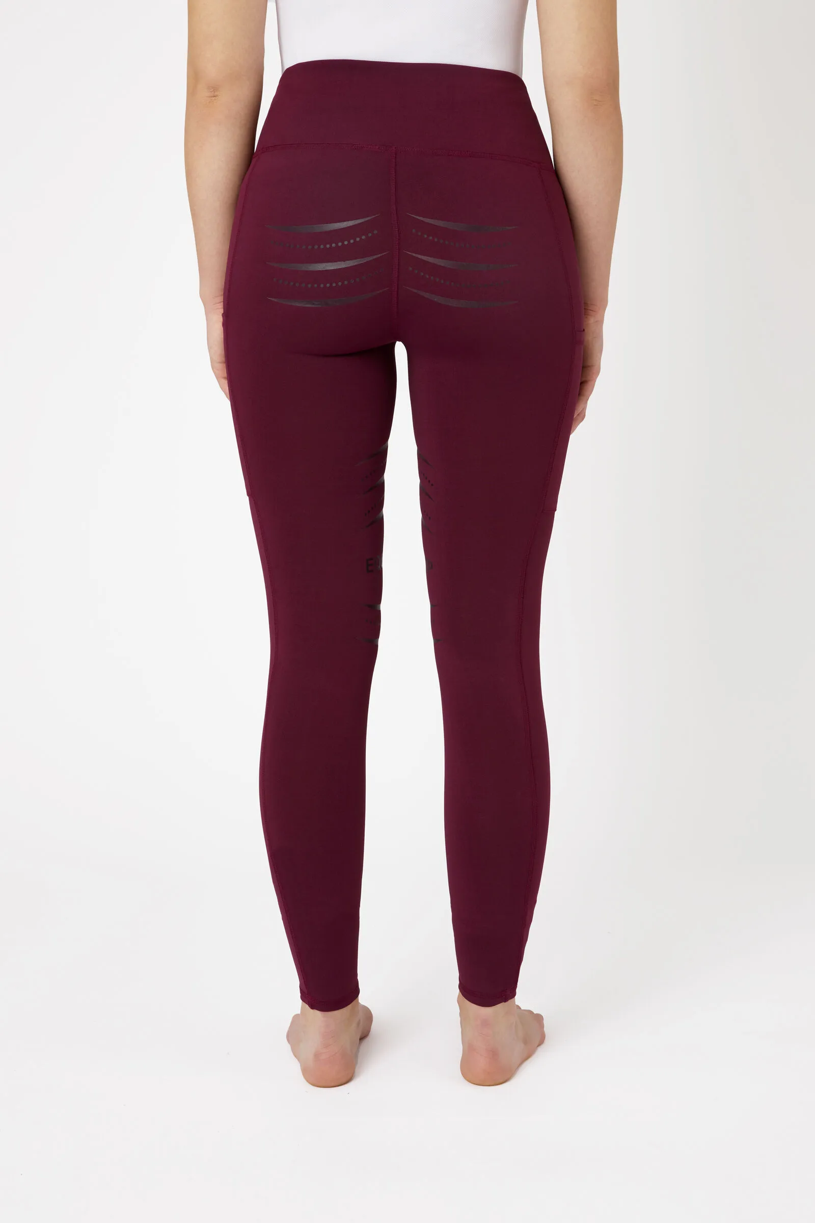 Leggins da equitazione con full seat in silicone e tasche per telefono da donna