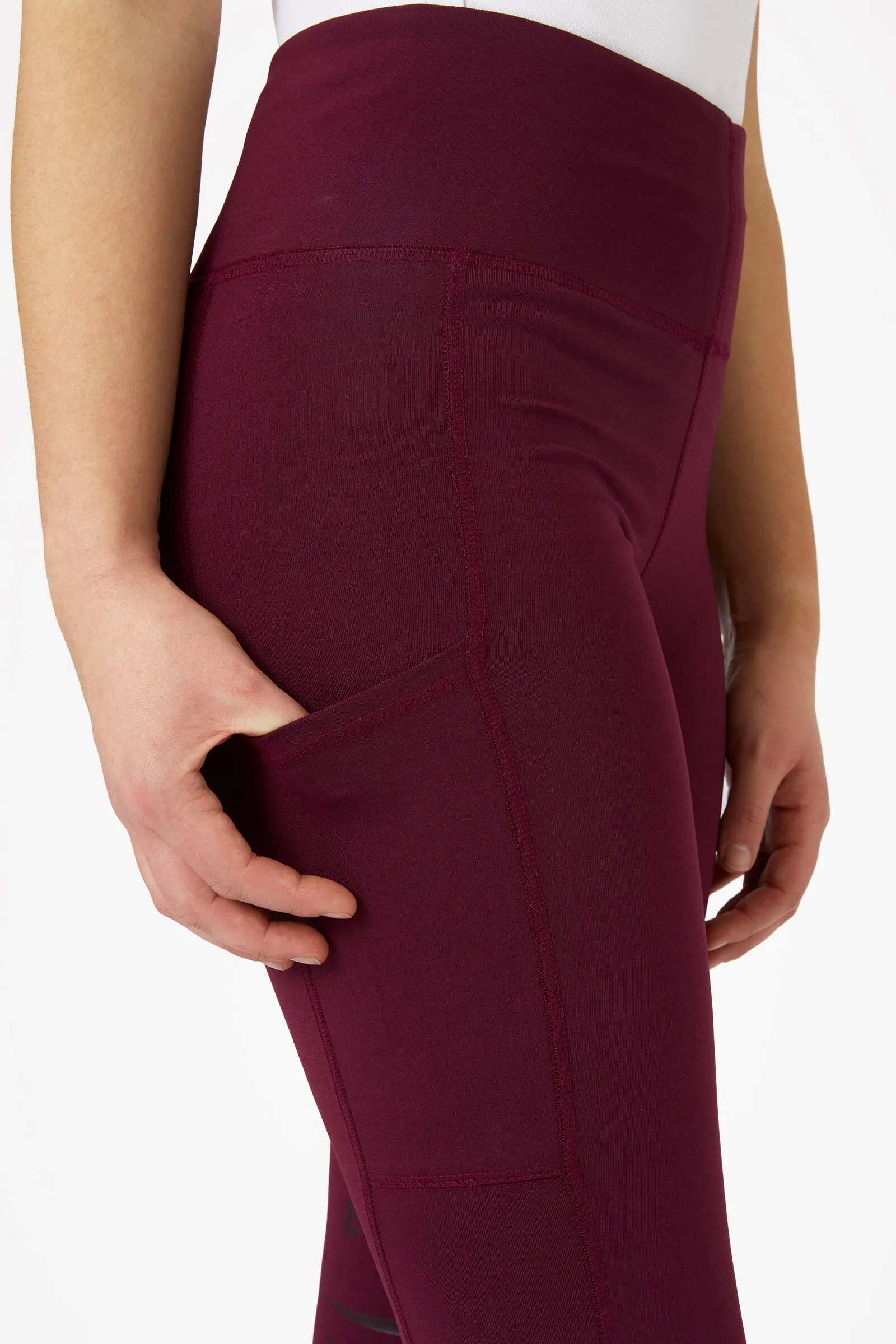 Leggins da equitazione con full seat in silicone e tasche per telefono da donna