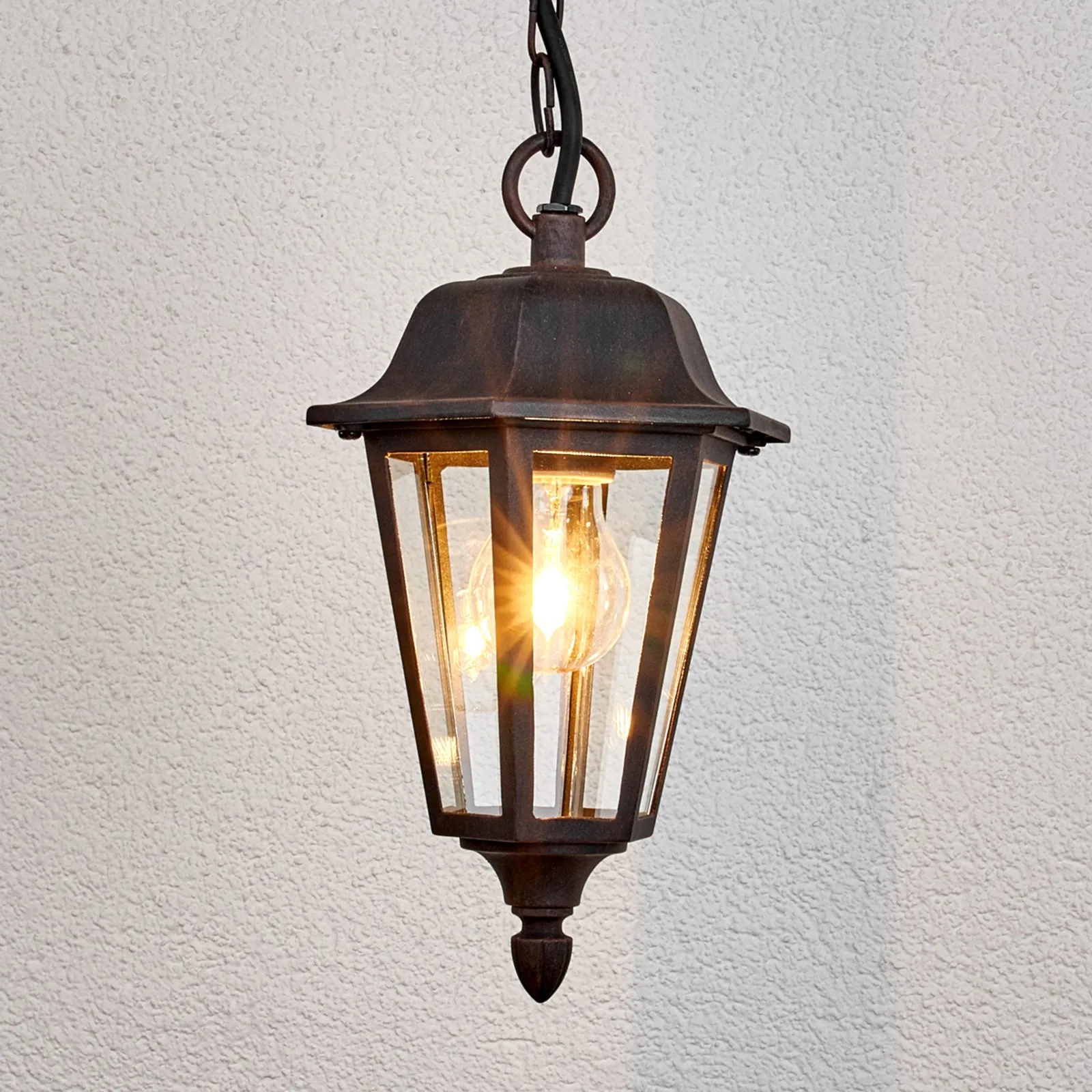 Lindby lampada a sospensione da esterno Lamina, Ø 18 cm, lanterna, E27