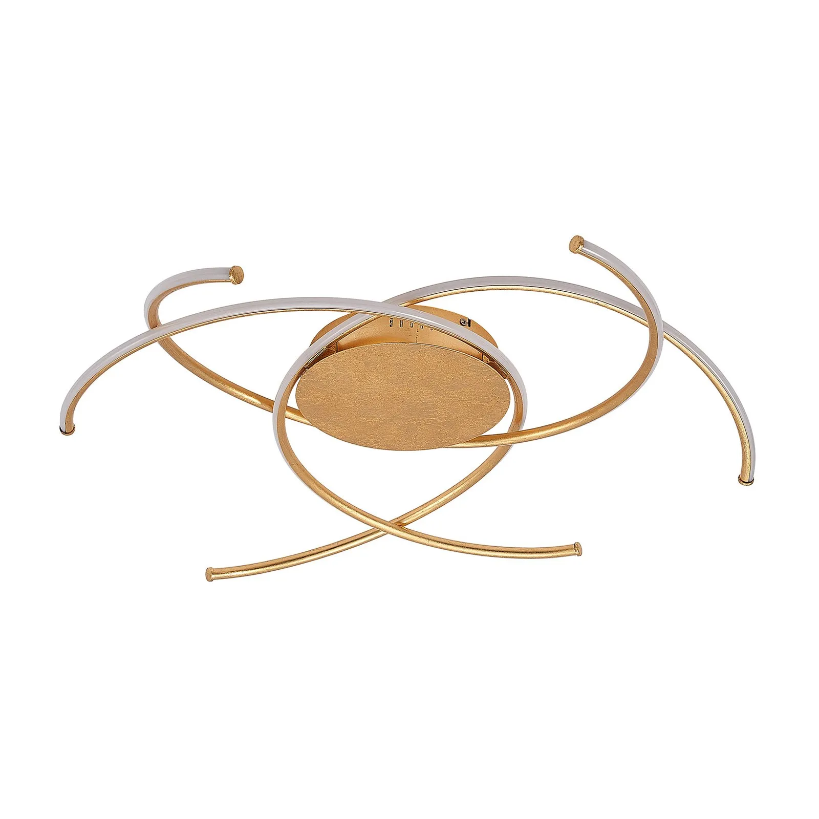 Lindby plafoniera LED Yareli, oro, metallo, Ø 70 cm