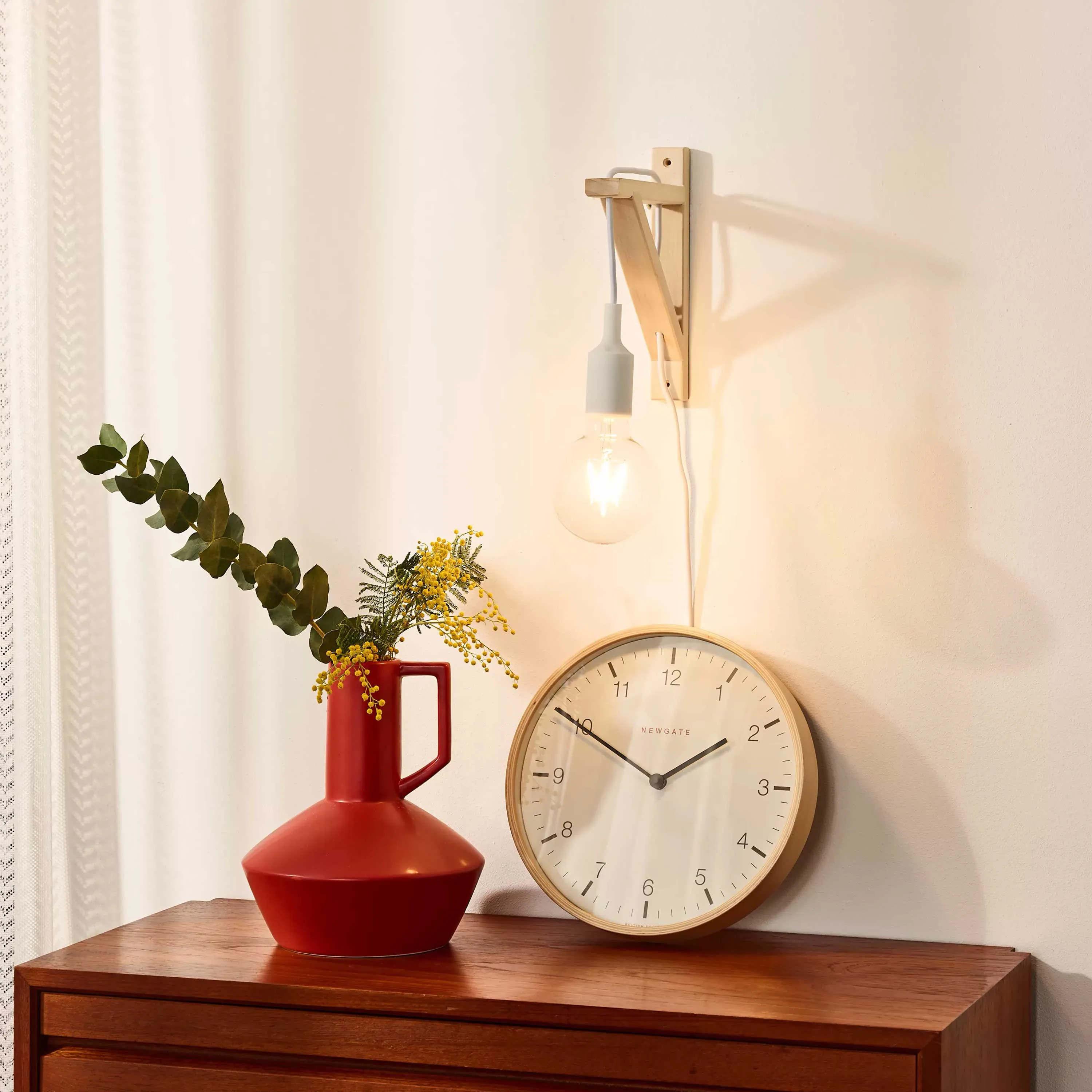 Lucide  Applique da parete con struttura in legno dal design moderno e minimalista Fix Wall - 60W