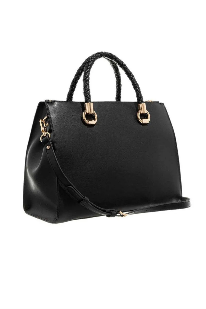 M Satchel Double Zip - Nero