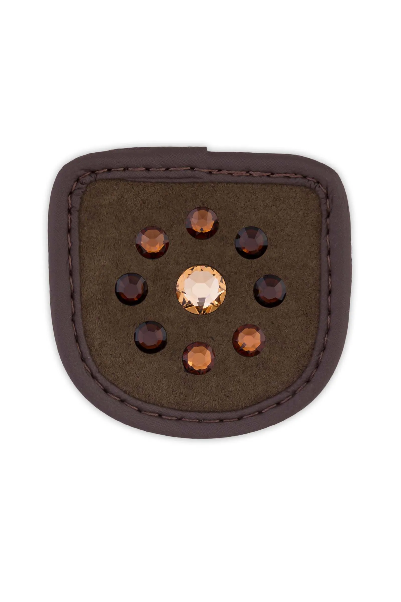 Magic Tack Patch per guanti da equitazione Brown Circle