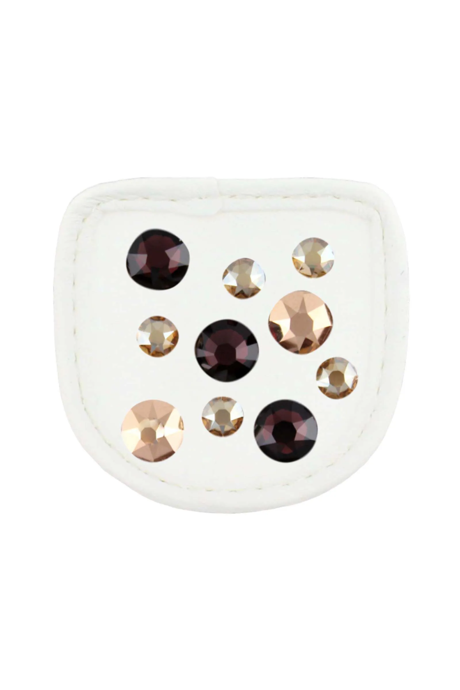 Magic Tack Toppe per guanti da equitazione Crystal Merlot Gold