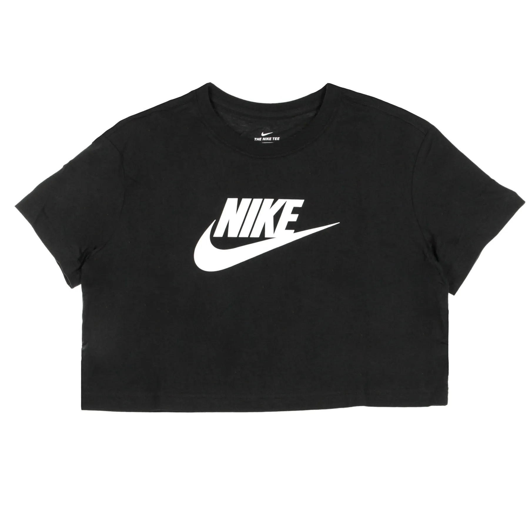 Maglietta Corta Donna Essential Crop Icon Tee Black/white