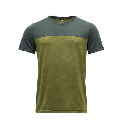 Maglietta Devold Norang Man Tee (WOODS/GREEN MELANGE) Uomo