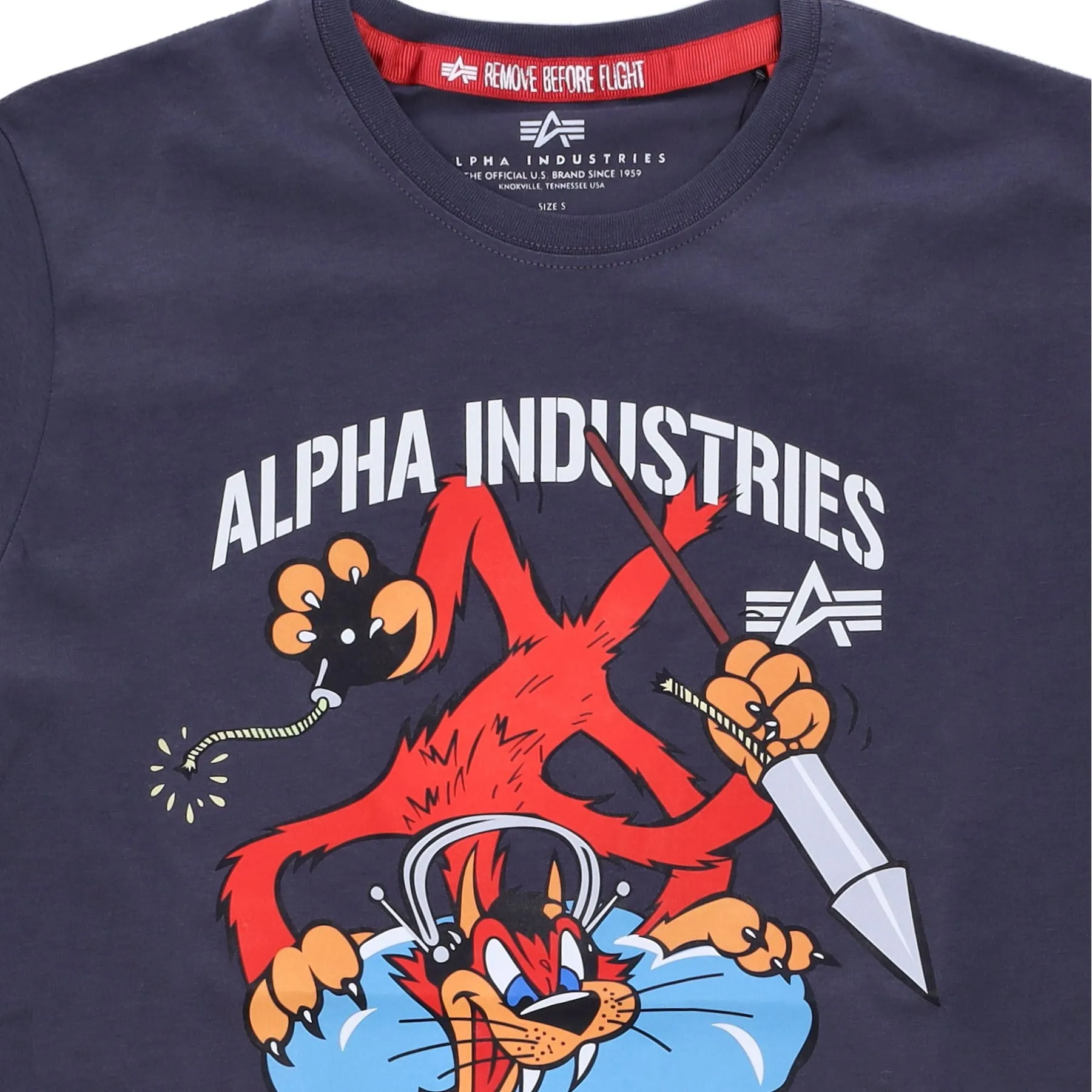 Maglietta Uomo Fighter Squadron Tee Grey/black