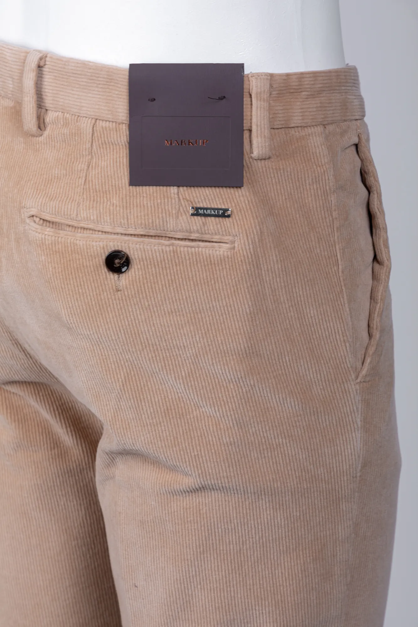 MARK UP Pantalone regular fit velluto righe c.