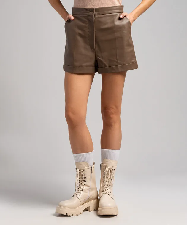 Max Mara Shorts in pelle marrone Andorra ANDORRA