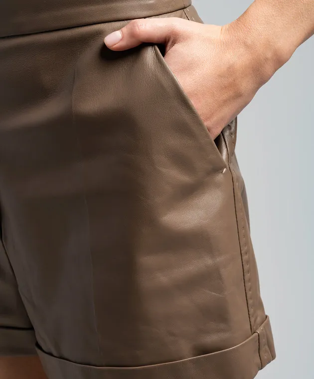 Max Mara Shorts in pelle marrone Andorra ANDORRA