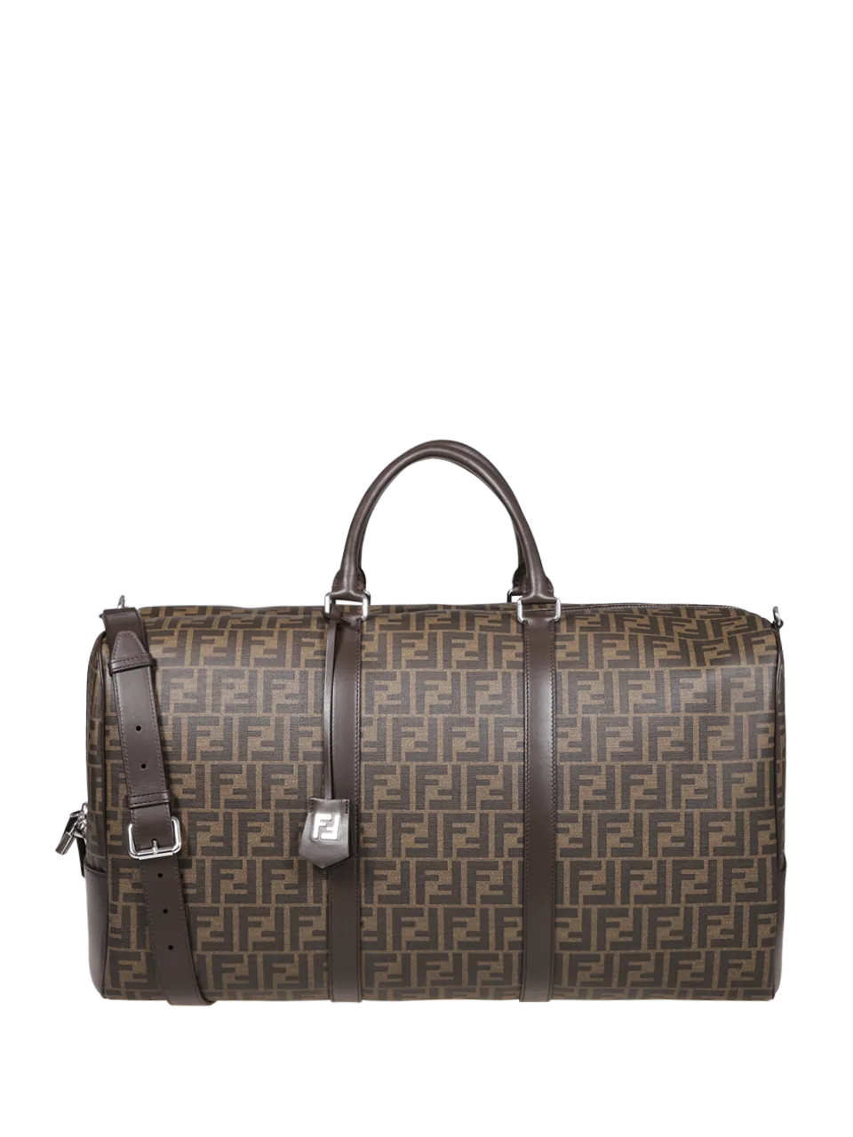 MEN FENDI BROWN POLYURETHANE BOSTON BAG