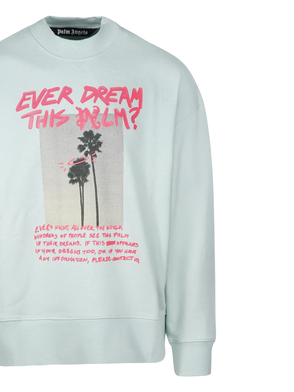 MEN PALM ANGELS MINT COTTON PALM DREAM CREWNECK