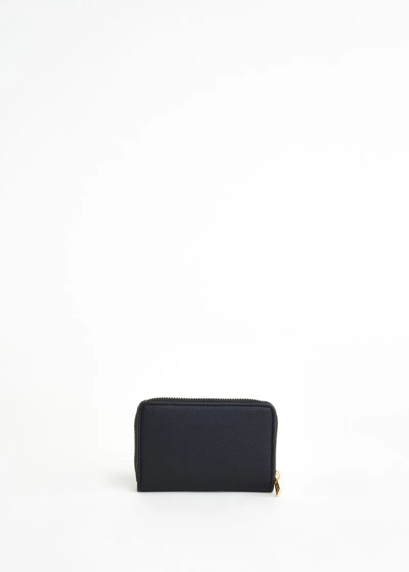 Mini portafoglio zip around con borchie