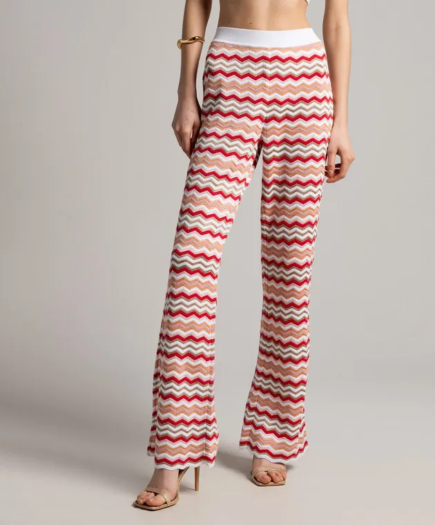 Missoni Pantaloni a zampa con fantasia geometrica DS24SI0NBK034F
