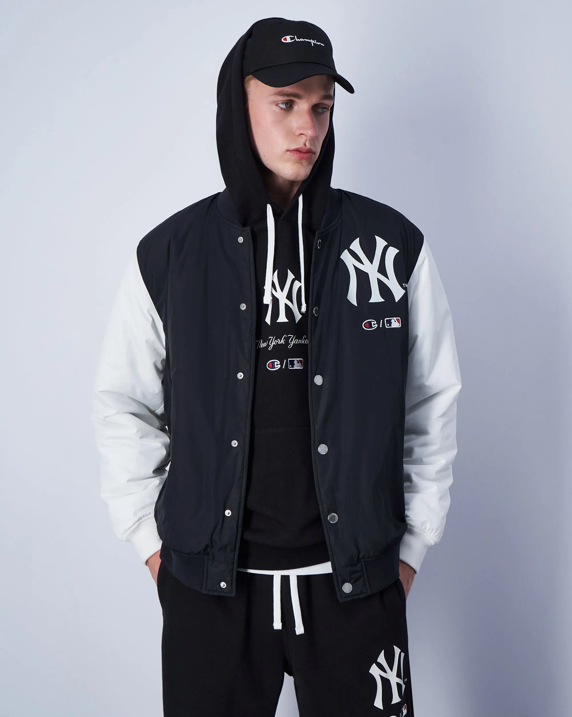 MLB Giacca Imbottita New York Yankees Nero Uomo