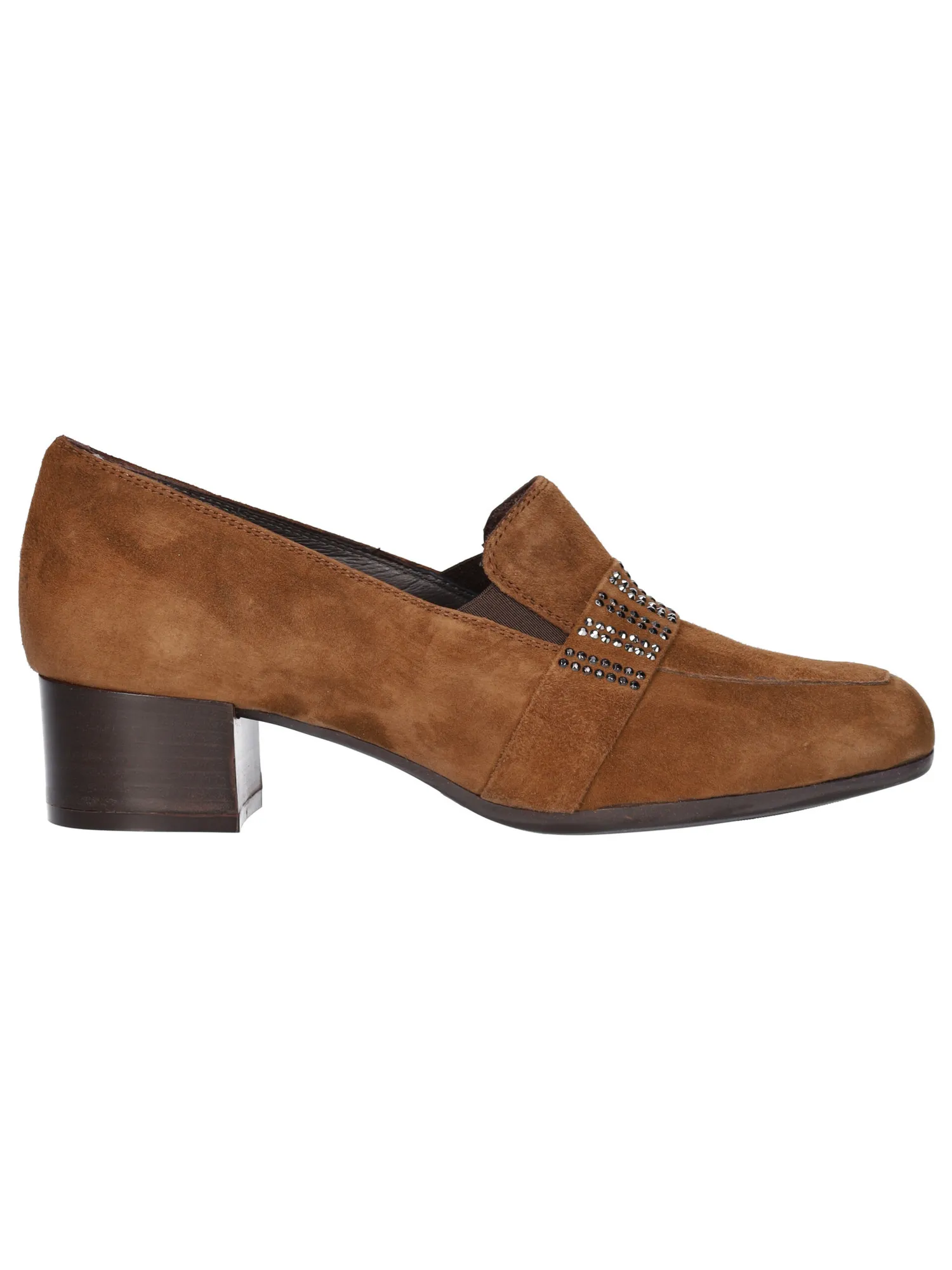 Mocassino tacco largo Melluso da donna marrone